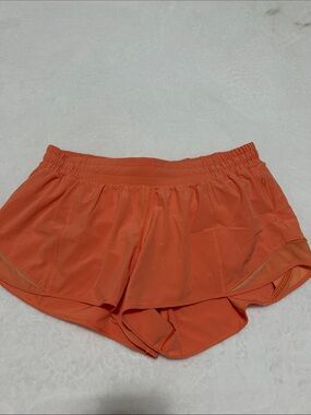 lululemon athletica Orange Hotty hot Layered Running Shorts